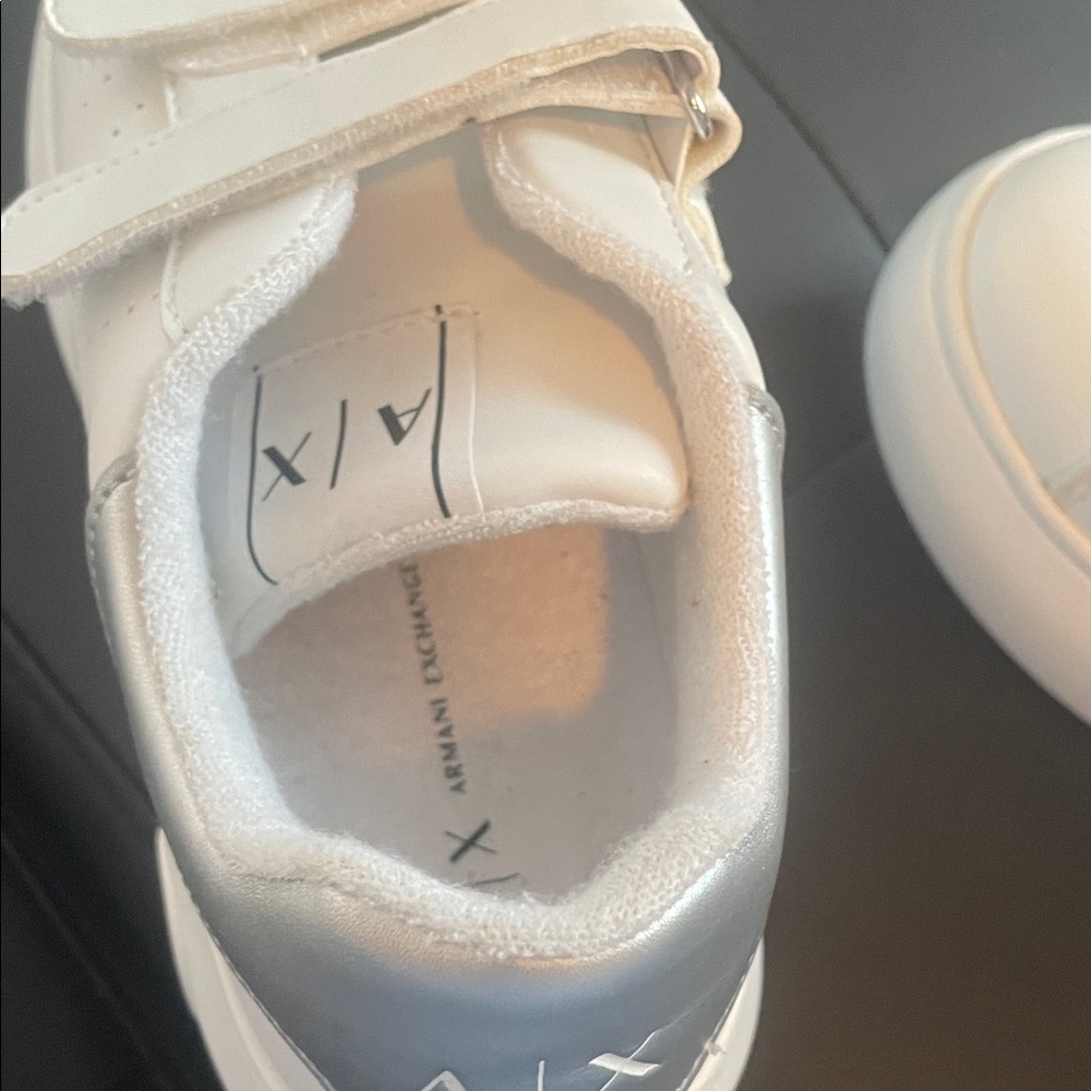 Armani Exchange White Women's Sneakers sz 7 - Picture 13 of 13